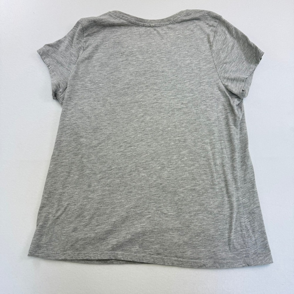 Disney Alice in Wonderland Graphic T-Shirt Gray Women Flowers Short Sleeve Large - Picture 4 of 4